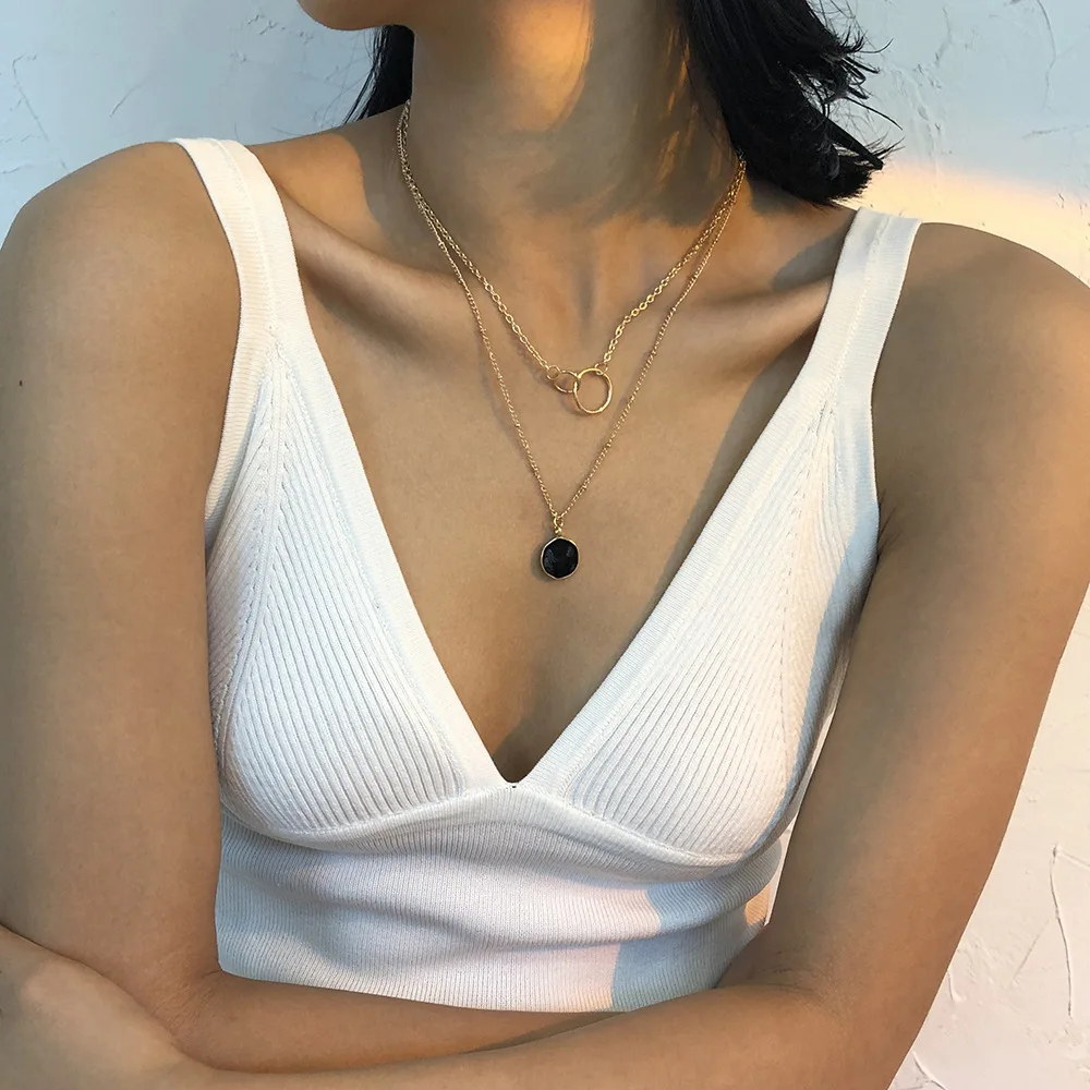 Fashion Round Pendant Necklace for Women Party Jewelry Temperament Metal Clavicle Chain Necklace Double Layer Chokers Necklaces
Fashion Round Pendant Necklace for Women Party Jewelry Temperament Metal Clavicle Chain Necklace Double Layer Chokers Necklaces