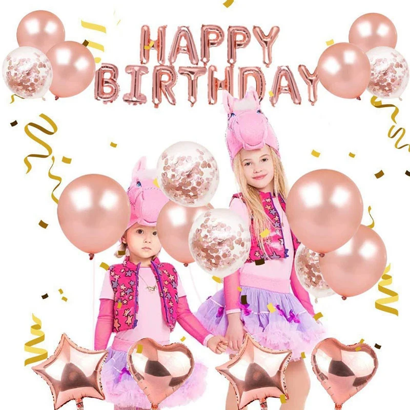 28Pcs Rose Gold Birthday Decoration Set Letter Happy Birthday Balloon Rain Silk Curtain Birthday Party Decor Balloon
28Pcs Rose Gold Birthday Decoration Set Letter Happy Birthday Balloon Rain Silk Curtain Birthday Party Decor Balloon