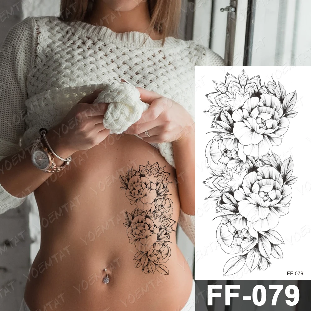 Waterproof Temporary Tattoo Sticker Peony Flower Chrysanthemum Butterfly Flash Tattoos Female Line Waist Body Art Fake Tatto Men
Waterproof Temporary Tattoo Sticker Peony Flower Chrysanthemum Butterfly Flash Tattoos Female Line Waist Body Art Fake Tatto Men