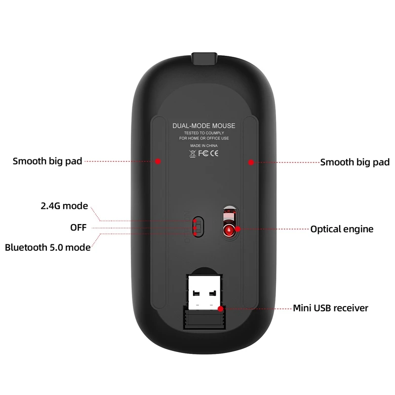 Wireless Mouse Computer Bluetooth Mouse Silent PC Mouse Rechargeable Ergonomic Mouse 2.4Ghz USB Optical Mice for Laptop PC
Wireless Mouse Computer Bluetooth Mouse Silent PC Mouse Rechargeable Ergonomic Mouse 2.4Ghz USB Optical Mice for Laptop PC