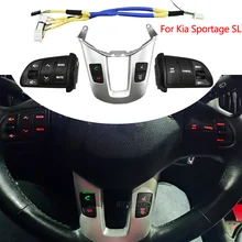 NEW Multifunction Steering Wheel Audio Cruise Control Buttons For Kia Sportage SL with backlight button switch Bluetooth panel