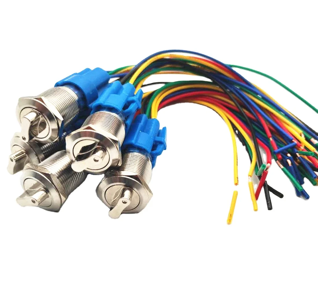 Rotate metal push button switch and socket for 19mm mounting hole 6pin 3position
Rotate metal push button switch and socket for 19mm mounting hole 6pin 3position