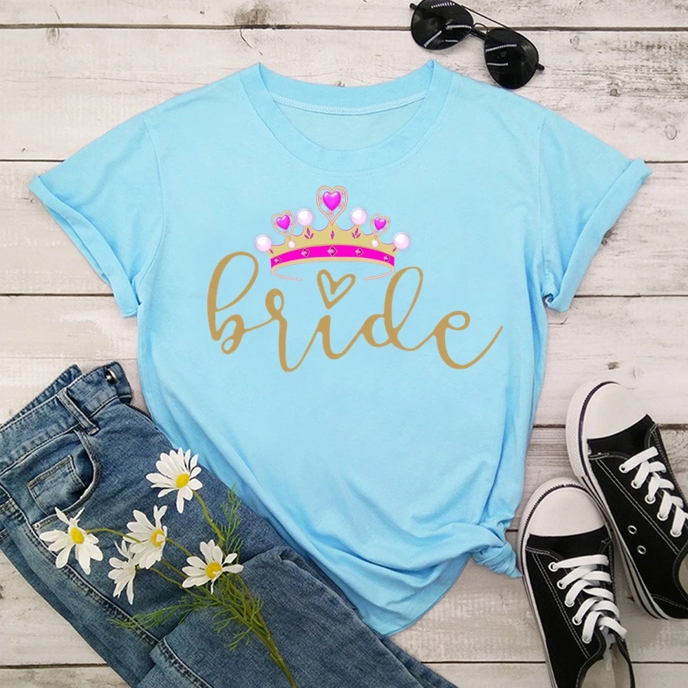 Bride Team Tshirt Women Summer Print Lady Casual T-Shirt Tops Streetwear Short Sleeve O-Neck Tees Tshirt XNTX047
Bride Team Tshirt Women Summer Print Lady Casual T-Shirt Tops Streetwear Short Sleeve O-Neck Tees Tshirt XNTX047