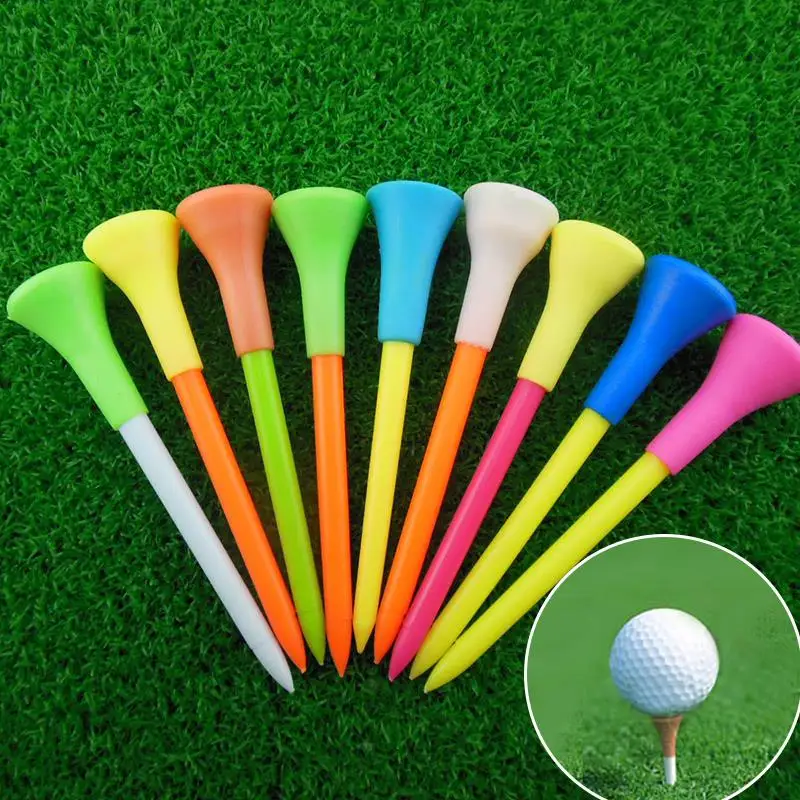New 50pcs 85mm Plastic Golf Tees Multi Color Durable Rubber Cushion Top Golf Ball Holder Tees Outdoor Tee Golf Accessories
New 50pcs 85mm Plastic Golf Tees Multi Color Durable Rubber Cushion Top Golf Ball Holder Tees Outdoor Tee Golf Accessories