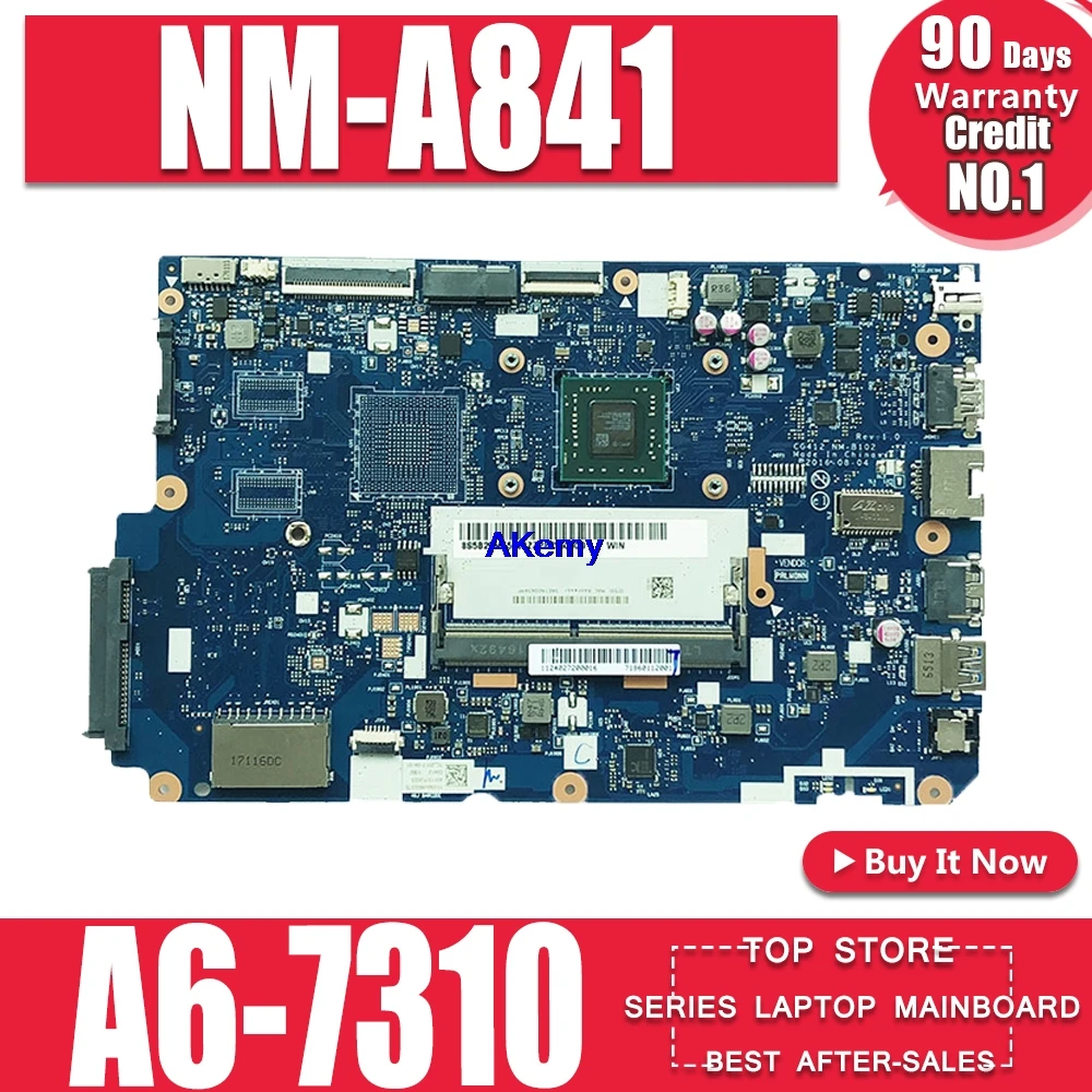 Applicable to For Lenovo 110-15ACL CG521 NM-A841 notebook motherboard CPU A8-7410 DDR3 100% test work
Applicable to For Lenovo 110-15ACL CG521 NM-A841 notebook motherboard CPU A8-7410 DDR3 100% test work