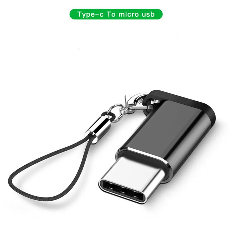 Переходник Micro-USB-USB type-C черный/золотой/красный цвет | Мобильные телефоны и