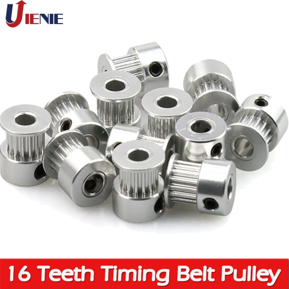 GT2 5mm 16 Teeth Timing Belt Pulley 2GT Aluminum Bore Synchronous Wheels Gear Part For A8 A6 E10 ender-3 CR-10 3D Printer Parts
GT2 5mm 16 Teeth Timing Belt Pulley 2GT Aluminum Bore Synchronous Wheels Gear Part For A8 A6 E10 ender-3 CR-10 3D Printer Parts