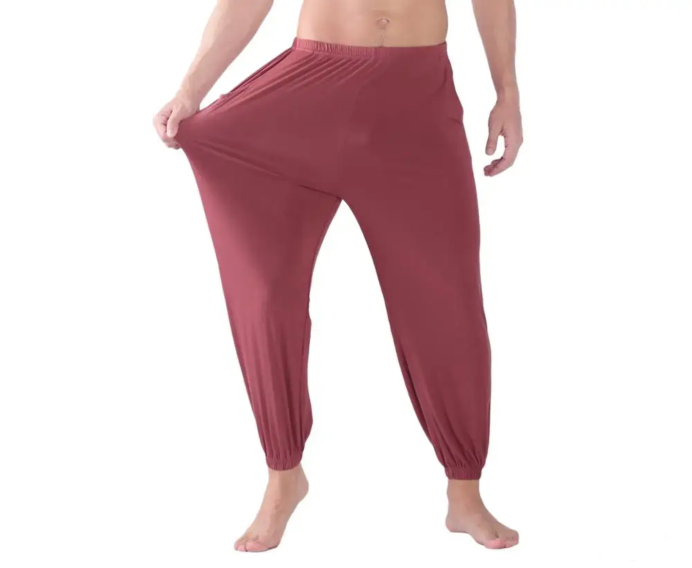 Хлопковые брюки для сна низ 3XL-6XL размера плюс домашние отдыха Мужская одежда