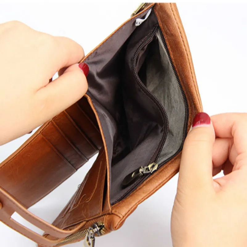 Men's Wallet Anti-theft Brush Anti-RFID First Layer Cowhide Wallet Crazy Horse Leather Wallet Money Bag Wallets
Men's Wallet Anti-theft Brush Anti-RFID First Layer Cowhide Wallet Crazy Horse Leather Wallet Money Bag Wallets