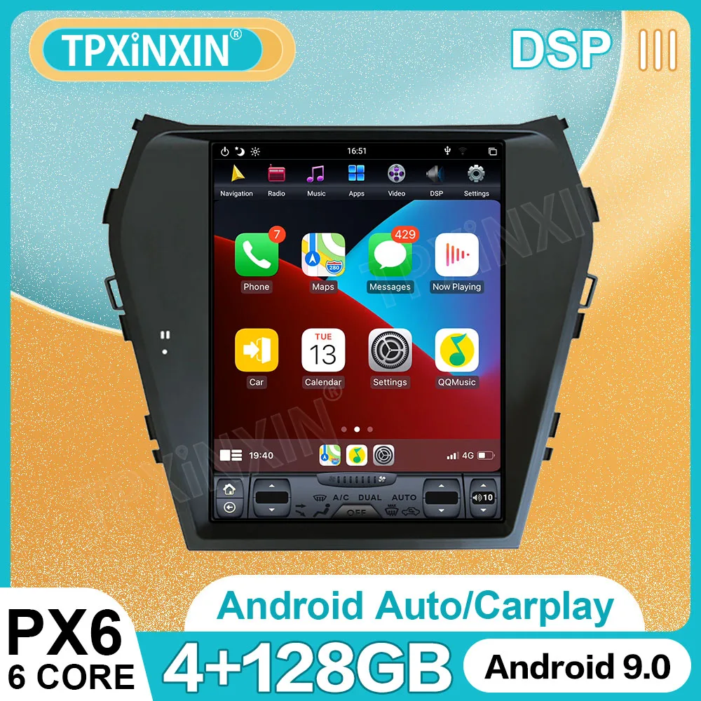 Android 9 Tesla Style For Hyundai Santa Fe ix45 2013 2014 2015 2016 2017 2018 Car Radio Stereo Multimedia Player GPS Head Unit
Android 9 Tesla Style For Hyundai Santa Fe ix45 2013 2014 2015 2016 2017 2018 Car Radio Stereo Multimedia Player GPS Head Unit