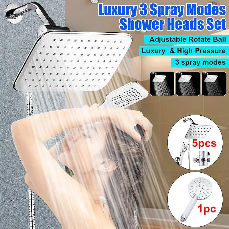 High Pressure Shower Head 360 Rotated Handheld Showerhead with Turbocharged Bathroom Pressurized Massage Rainfall Shower Head
High Pressure Shower Head 360 Rotated Handheld Showerhead with Turbocharged Bathroom Pressurized Massage Rainfall Shower Head