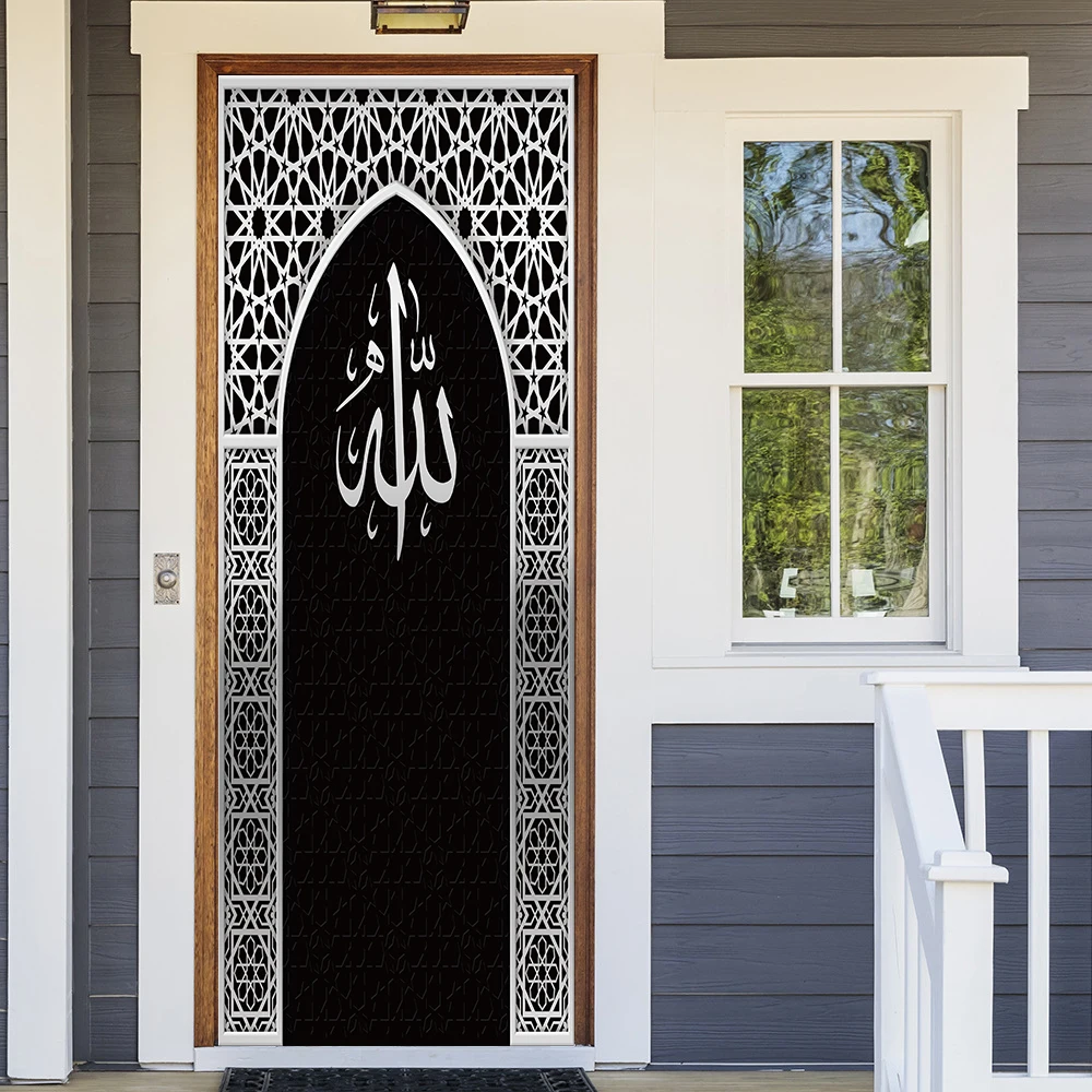 Muslim Style Imitation Black Silver Door Frame Home Decor Living Room Art Mural Door Wall Sticker Peel & Sticker Vinly Wallpaper
Muslim Style Imitation Black Silver Door Frame Home Decor Living Room Art Mural Door Wall Sticker Peel & Sticker Vinly Wallpaper
