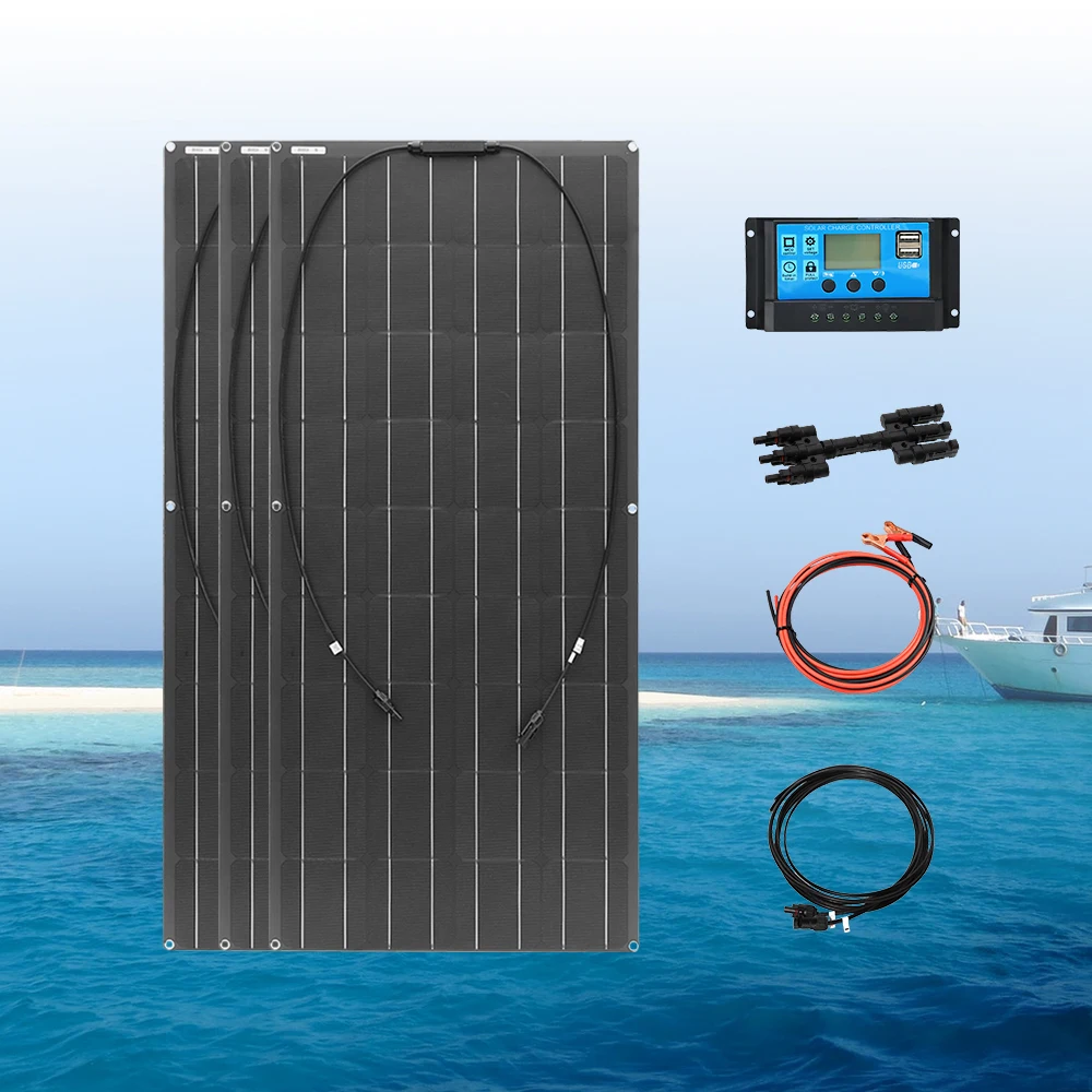 360W 18v Solar Panel System Complete Kit Flexible 12v / 24v Inverter Charge Outdoor Light Electrical Appliances Camping Home
360W 18v Solar Panel System Complete Kit Flexible 12v / 24v Inverter Charge Outdoor Light Electrical Appliances Camping Home