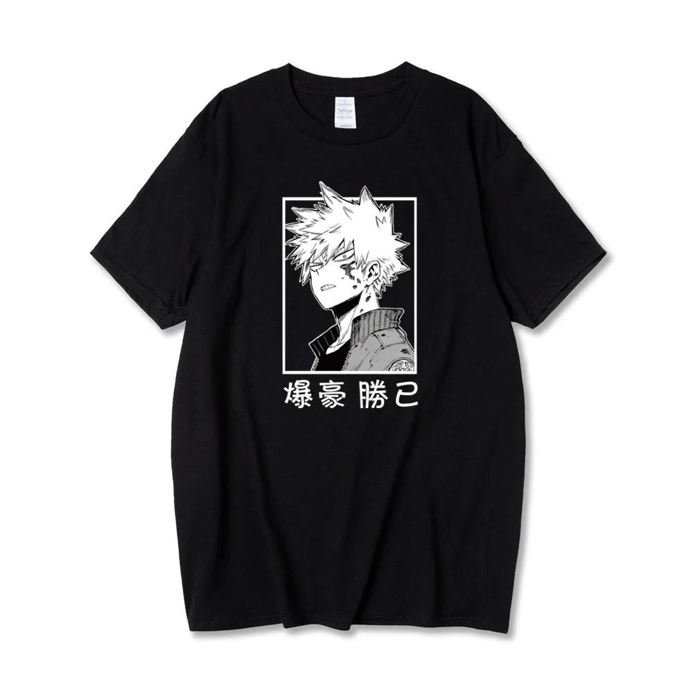 Harajuku my hero academia Unisex T-Shirts Japanese Anime Bakugou Katsuki Print Men Short Sleeve tshirt Tops Casual Loose Tees 
Harajuku my hero academia Unisex T-Shirts Japanese Anime Bakugou Katsuki Print Men Short Sleeve tshirt Tops Casual Loose Tees