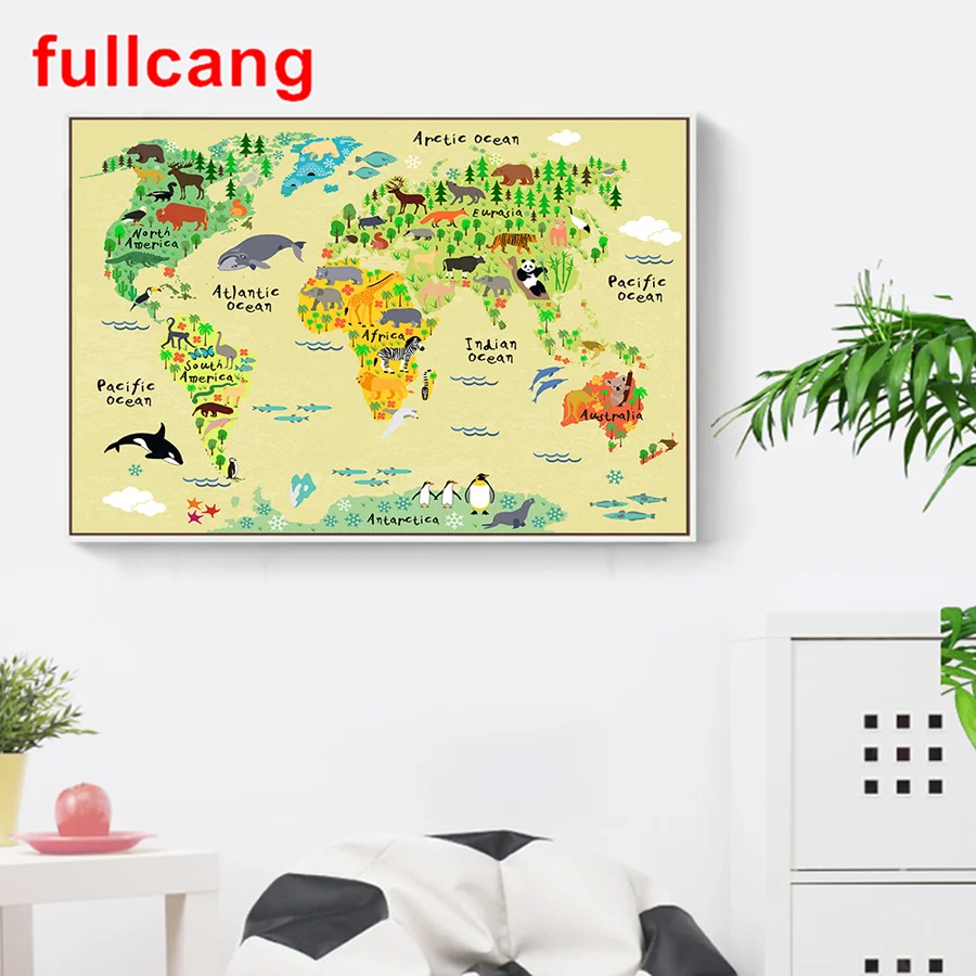 large 5d diy diamond painting cartoon Animals World Map mazayka embroidery sale full square round drill home decoration JX961
large 5d diy diamond painting cartoon Animals World Map mazayka embroidery sale full square round drill home decoration JX961
