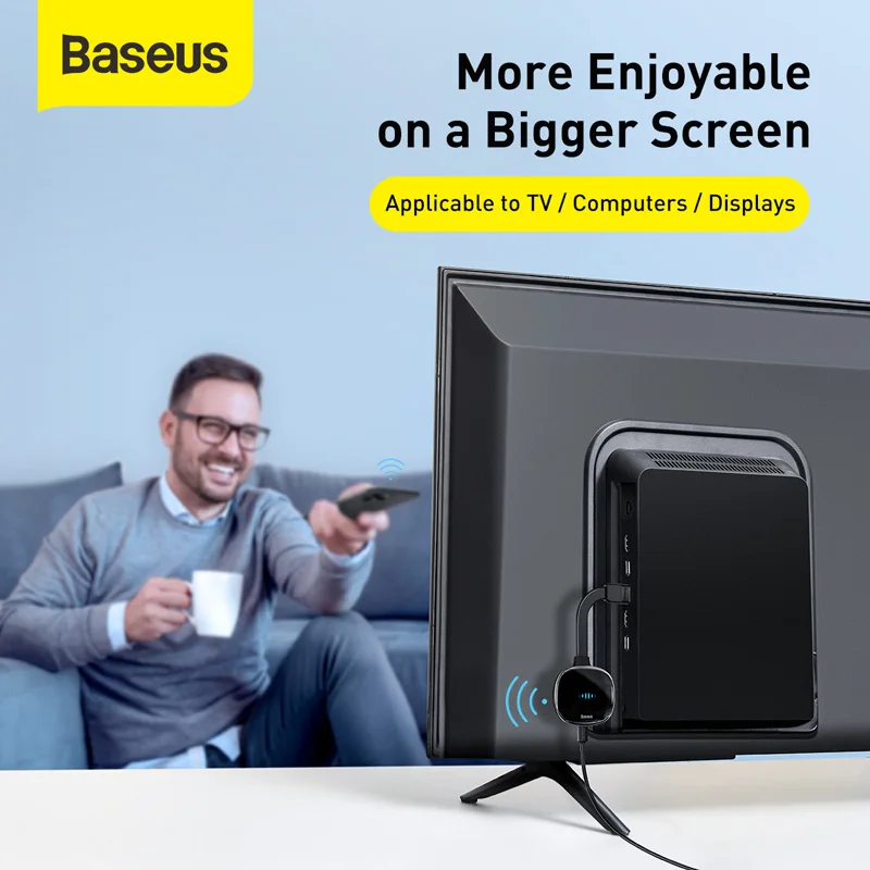 Baseus 4K беспроводной USB Type C к HDMI адаптер ТВ-приставка проектор ТВ ключ для Android IOS 2