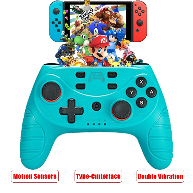 Беспроводной контроллер для Nintendo Switch Pro, Bluetooth геймпады, вибрация, джойстик Mando Pro Switch Lite с 6-осевым гироскопом
Беспроводной контроллер для Nintendo Switch Pro, Bluetooth геймпады, вибрация, джойстик Mando Pro Switch Lite с 6-осевым гироскопом