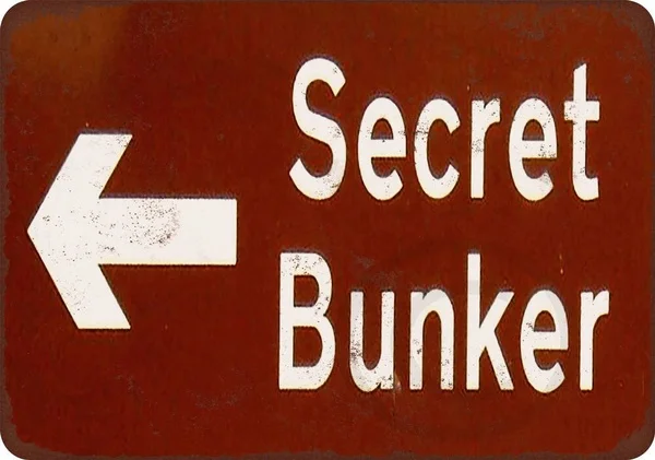 Secret Bunker Vintage Reproduction Metal Sign 8 x 12 
Secret Bunker Vintage Reproduction Metal Sign 8 x 12