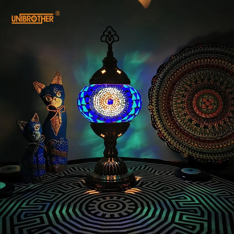 Turkey Style Colorful Glass Table Lamp Romantic with Plug Desk Light Decoration for Restaurant Hotel Home Indoor Lighting
Turkey Style Colorful Glass Table Lamp Romantic with Plug Desk Light Decoration for Restaurant Hotel Home Indoor Lighting