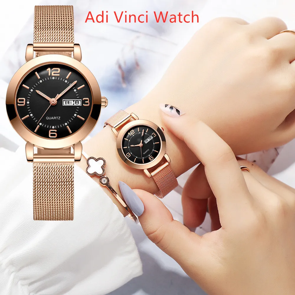 Korean fashion mesh belt automatic non-mechanical ladies watch luminous waterproof dual calendar female student steel belt watch
Korean fashion mesh belt automatic non-mechanical ladies watch luminous waterproof dual calendar female student steel belt watch