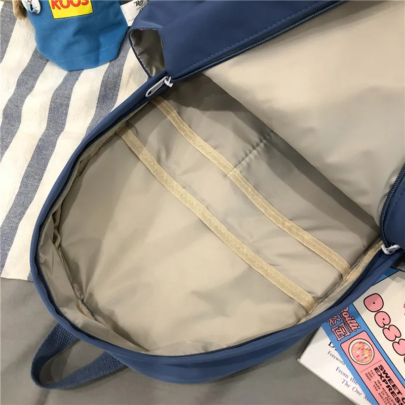New Fashion Girl College School Bag Casual Simple Women Backpack Pure Color Patch Book Packbag for Teenage Shoulder Bag Rucksack
New Fashion Girl College School Bag Casual Simple Women Backpack Pure Color Patch Book Packbag for Teenage Shoulder Bag Rucksack