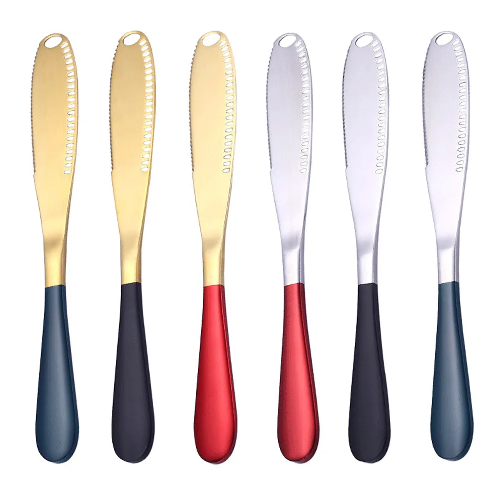 Multi-function Stainless Steel Butter Knife Serrated Edge Hole, Shredding Slots, Butter Spreader Spreads Cheese Condiments
Multi-function Stainless Steel Butter Knife Serrated Edge Hole, Shredding Slots, Butter Spreader Spreads Cheese Condiments