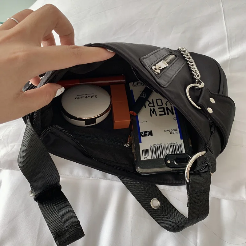 Simple Design Women Underarm Bag Solid Color High Qualitty Ladies Nylon Baguette Shoulder Bags Girls Chain Tote Purse Handbags
Simple Design Women Underarm Bag Solid Color High Qualitty Ladies Nylon Baguette Shoulder Bags Girls Chain Tote Purse Handbags