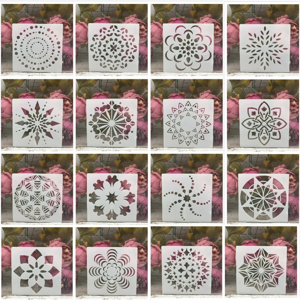 16Pcs 13*13cm Mandala Round Geometry DIY Layering Stencils Painting Scrapbook Coloring Embossing Album Decorative Template
16Pcs 13*13cm Mandala Round Geometry DIY Layering Stencils Painting Scrapbook Coloring Embossing Album Decorative Template