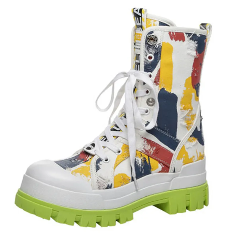 Prova Perfetto increase high-top canvas shoes female European 2021 autumn thick-soled platform shoes Women ankle boots fashion
Prova Perfetto increase high-top canvas shoes female European 2021 autumn thick-soled platform shoes Women ankle boots fashion