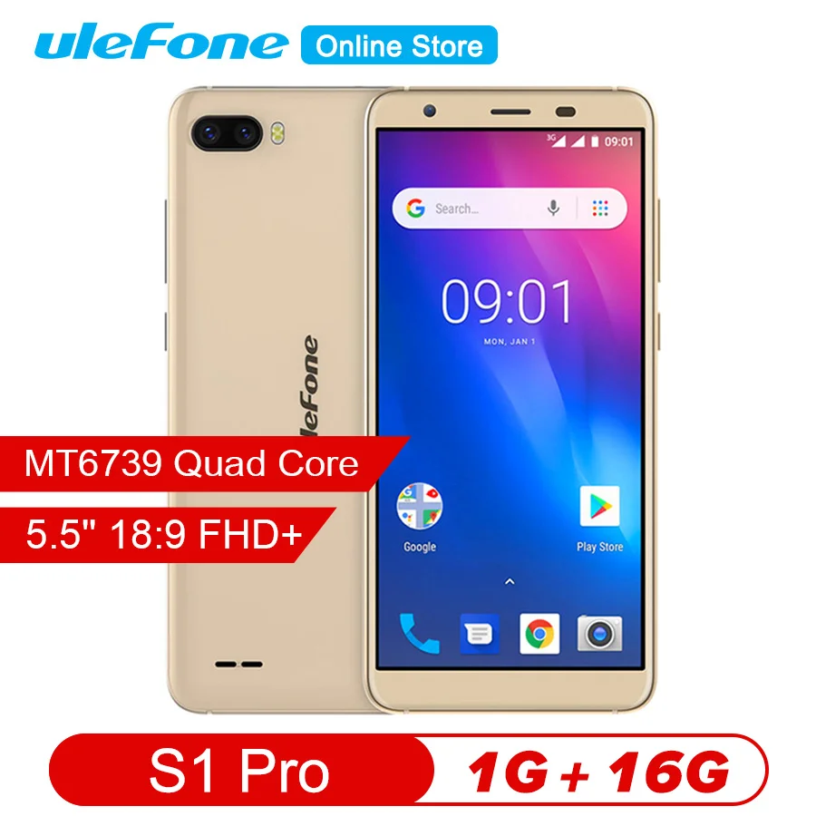 Чехол накладка Ulefone S1 Pro Android 8 1 5 'ཎ:9 MT6739 4 ядра ГБ Оперативная память 16 Гб