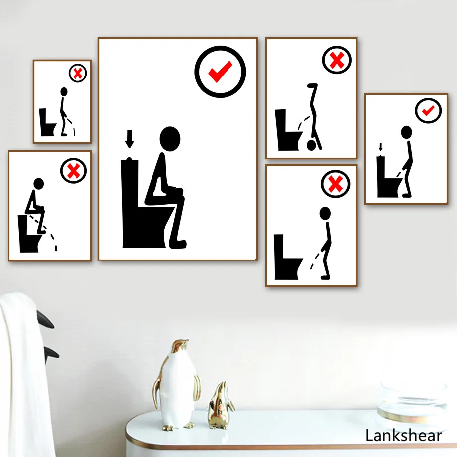 Funny Toilet Bathroom Laundry Black White Wall Art Canvas Painting Nordic Posters And Prints Wall Pictures For Living Room Decor
Funny Toilet Bathroom Laundry Black White Wall Art Canvas Painting Nordic Posters And Prints Wall Pictures For Living Room Decor