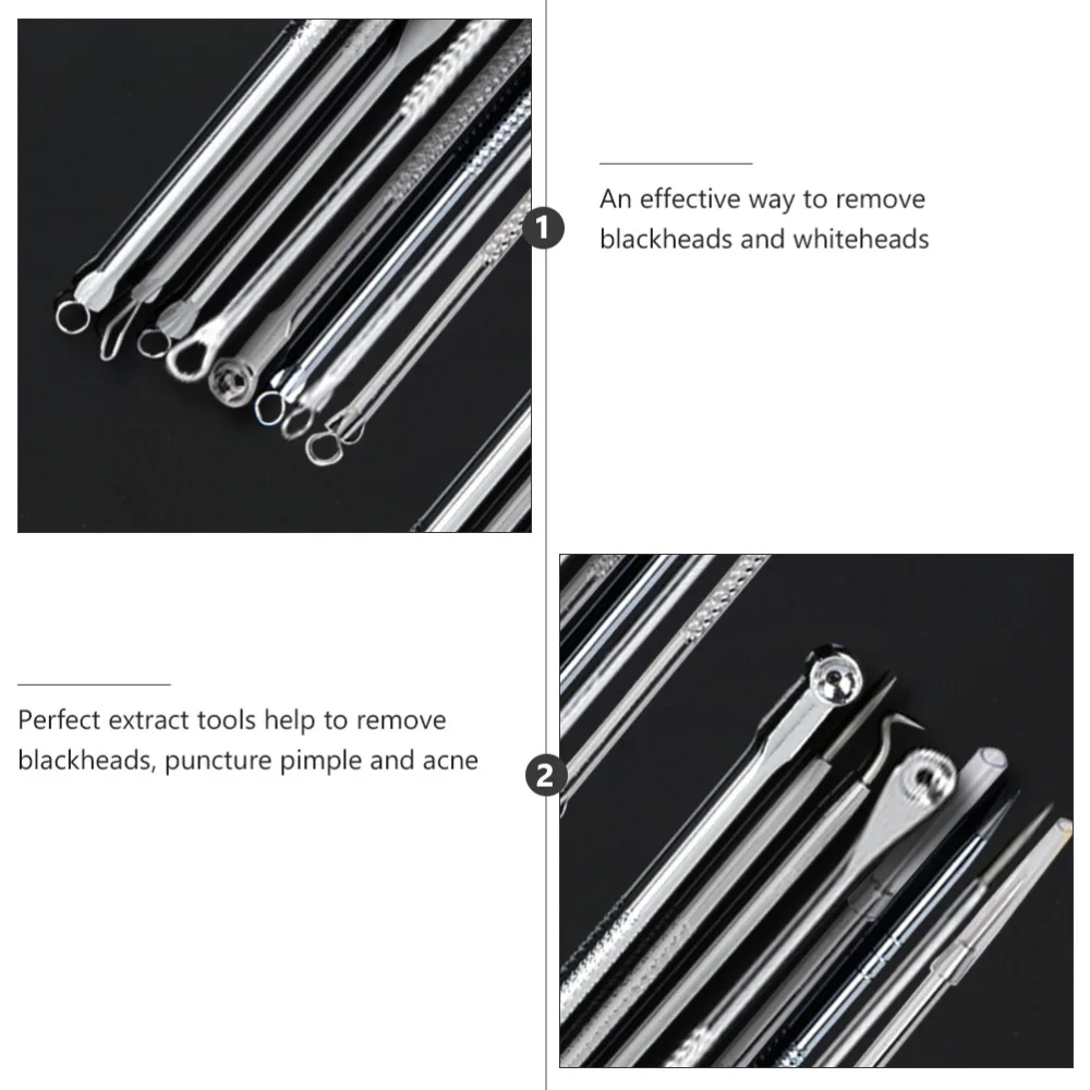 2 Sets of Gradient Color Blemish Remover Blackhead Acne Cleaning Tweezers Stainless Steel Pimple Needles Kit Multifunctional Fac
2 Sets of Gradient Color Blemish Remover Blackhead Acne Cleaning Tweezers Stainless Steel Pimple Needles Kit Multifunctional Fac