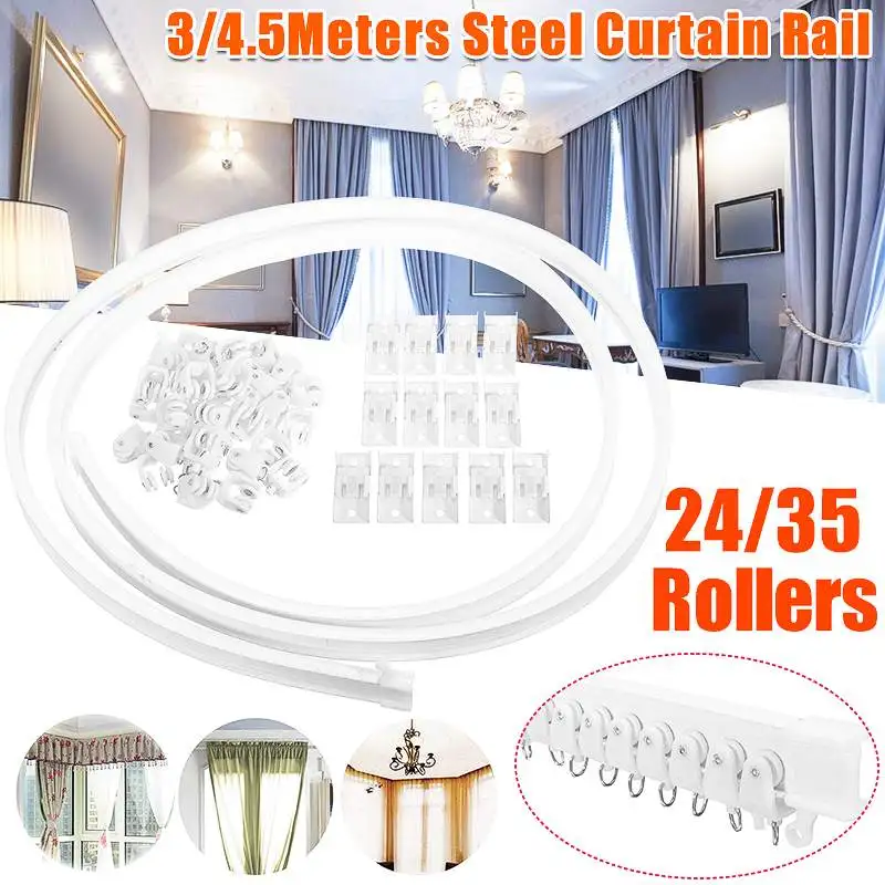 4.5m Curtain Track Curtain Rail Flexible Ceiling MountedStraight Slide Windows Balcony Plastic Bendable Home Window Decor
4.5m Curtain Track Curtain Rail Flexible Ceiling MountedStraight Slide Windows Balcony Plastic Bendable Home Window Decor