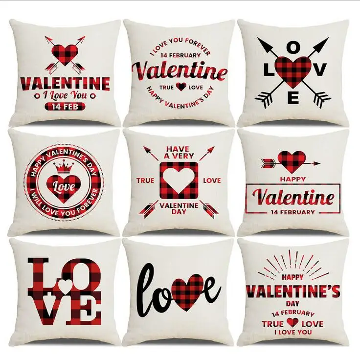 Free Shipping Valentine's Day linen pillow cover Nordic printing Sofa Love pillow 45x45cm
Free Shipping Valentine's Day linen pillow cover Nordic printing Sofa Love pillow 45x45cm