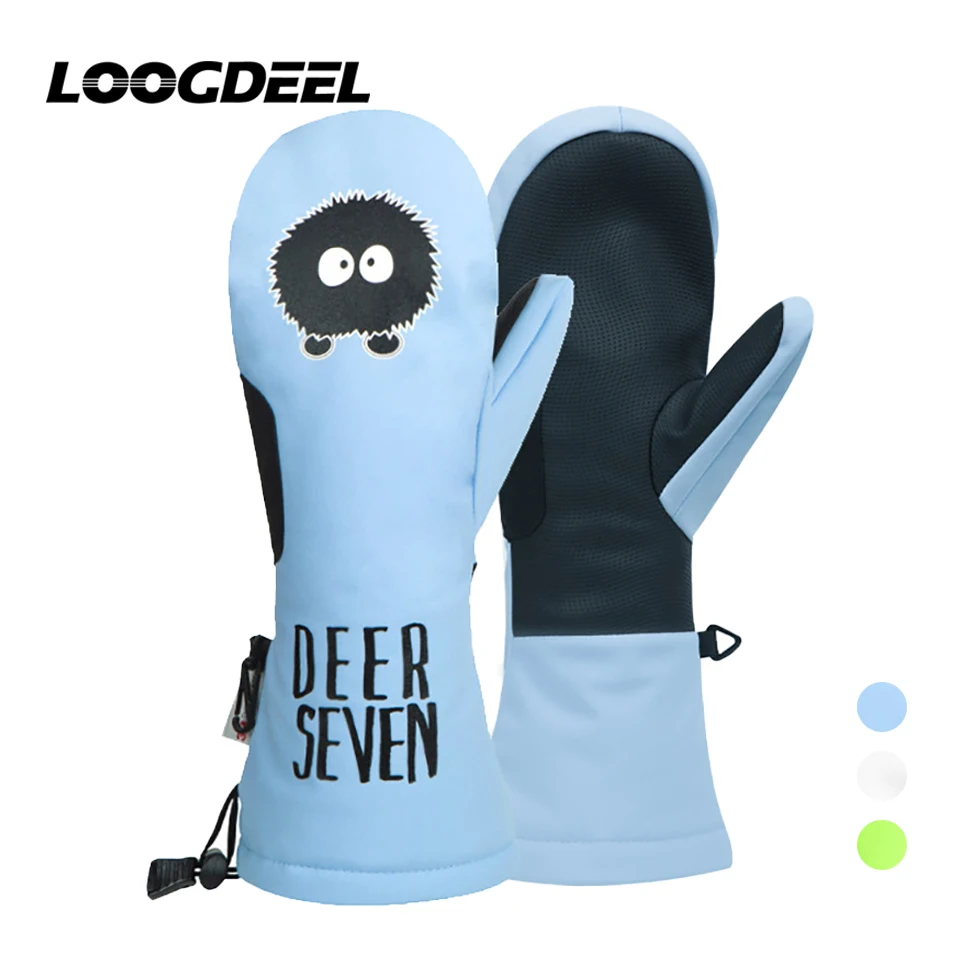 

Лыжные перчатки looggolf, Нескользящие водонепроницаемые перчатки с пальцами для сенсорного экрана, бархатные сохраняющие тепло перчатки для занятий спортом на открытом воздухе, велоспорта, катания на лыжах