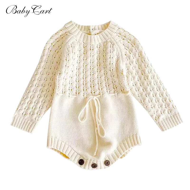 Autumn Girl Baby Knitted Hollow Waist Long Sleeve Romper Triangle One-Piece Romper
Autumn Girl Baby Knitted Hollow Waist Long Sleeve Romper Triangle One-Piece Romper