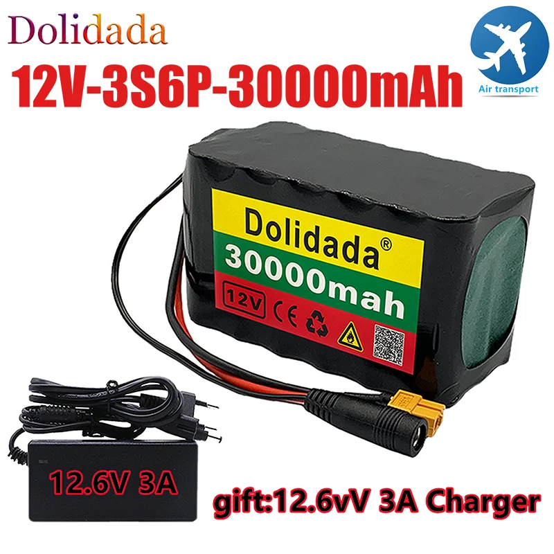3S6P 12V 30Ah 40A BMS orline battery pack 18650 li-ion cells 30000mah XT60 DC5521 400Watt High Power Motor Scooter light+Charger 
3S6P 12V 30Ah 40A BMS orline battery pack 18650 li-ion cells 30000mah XT60 DC5521 400Watt High Power Motor Scooter light+Charger