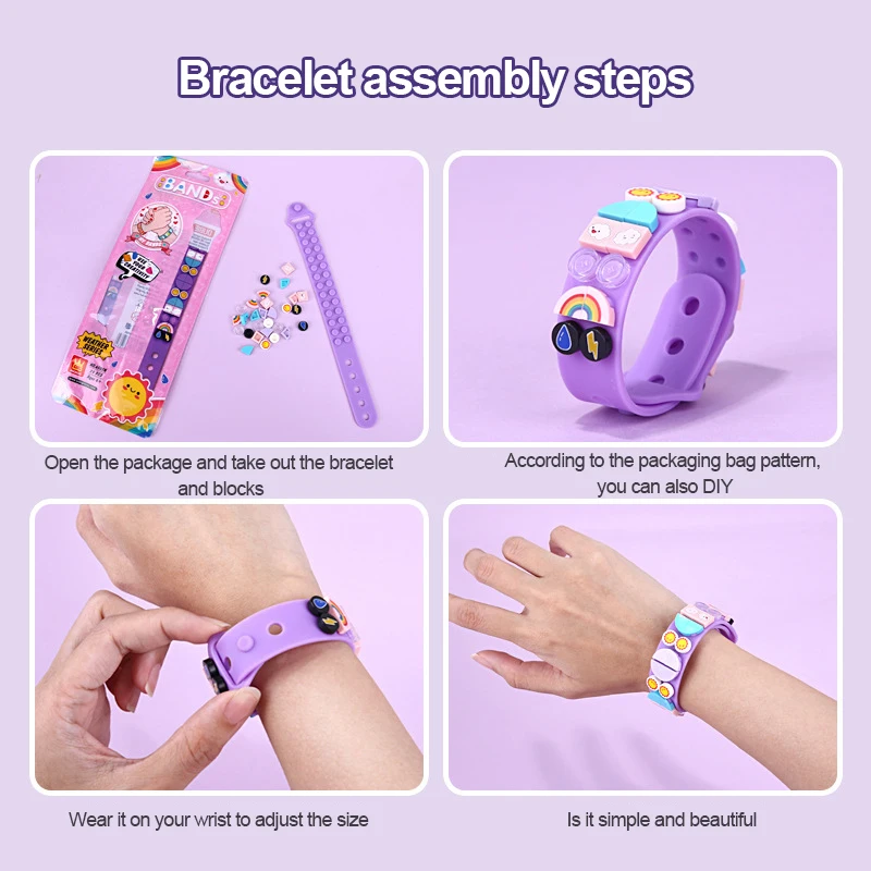 1Pcs 2021 Cute Small Fresh Wristband Bracelet DIY Building Blocks Bricks DIY Decoration Kids Educational Toys Gifts Friends Gift
1Pcs 2021 Cute Small Fresh Wristband Bracelet DIY Building Blocks Bricks DIY Decoration Kids Educational Toys Gifts Friends Gift