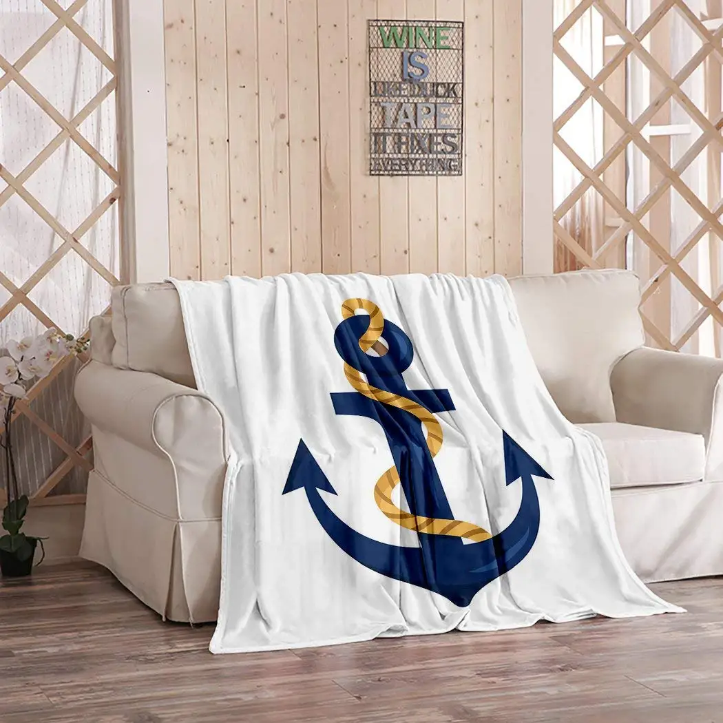 Ajckly Navy White Throw Blanket Nautical Themed Graphic of Cartoon Dark Sky Blue Colored Anchor with Rope Home Soft Cozy Warm
Ajckly Navy White Throw Blanket Nautical Themed Graphic of Cartoon Dark Sky Blue Colored Anchor with Rope Home Soft Cozy Warm