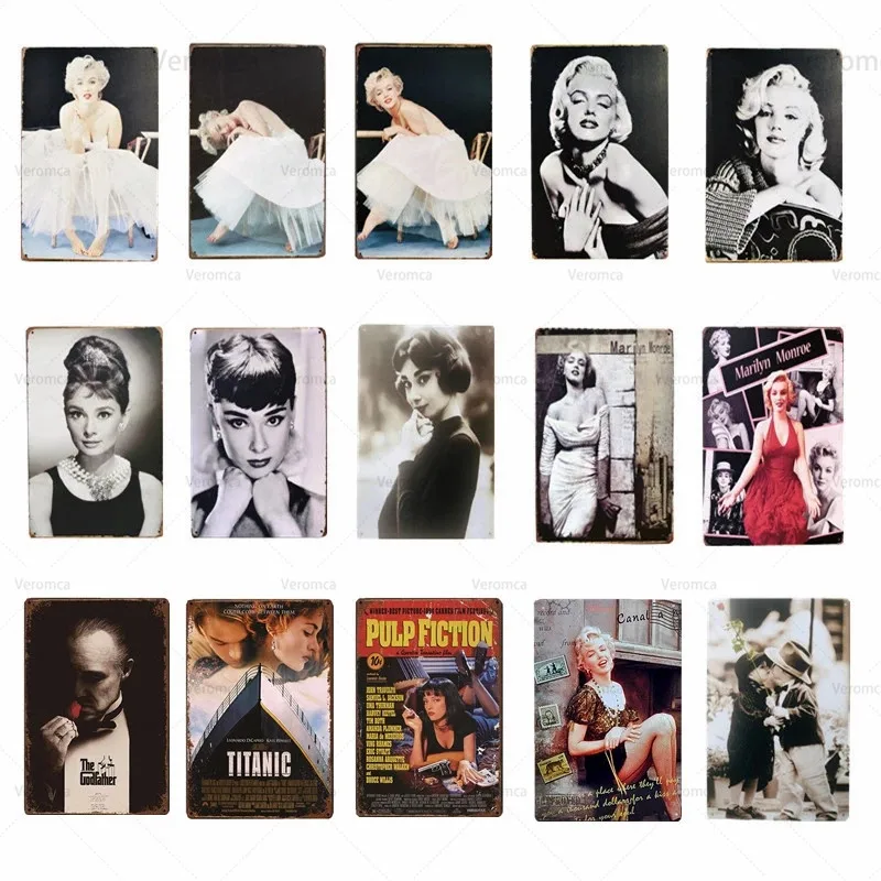Vintage Classic Movie Figure Tin Sign Marilyn Monroe Poster Plaque Metal Retro Wall Decor for Bar Pub Club Man Cave Home Decor
Vintage Classic Movie Figure Tin Sign Marilyn Monroe Poster Plaque Metal Retro Wall Decor for Bar Pub Club Man Cave Home Decor