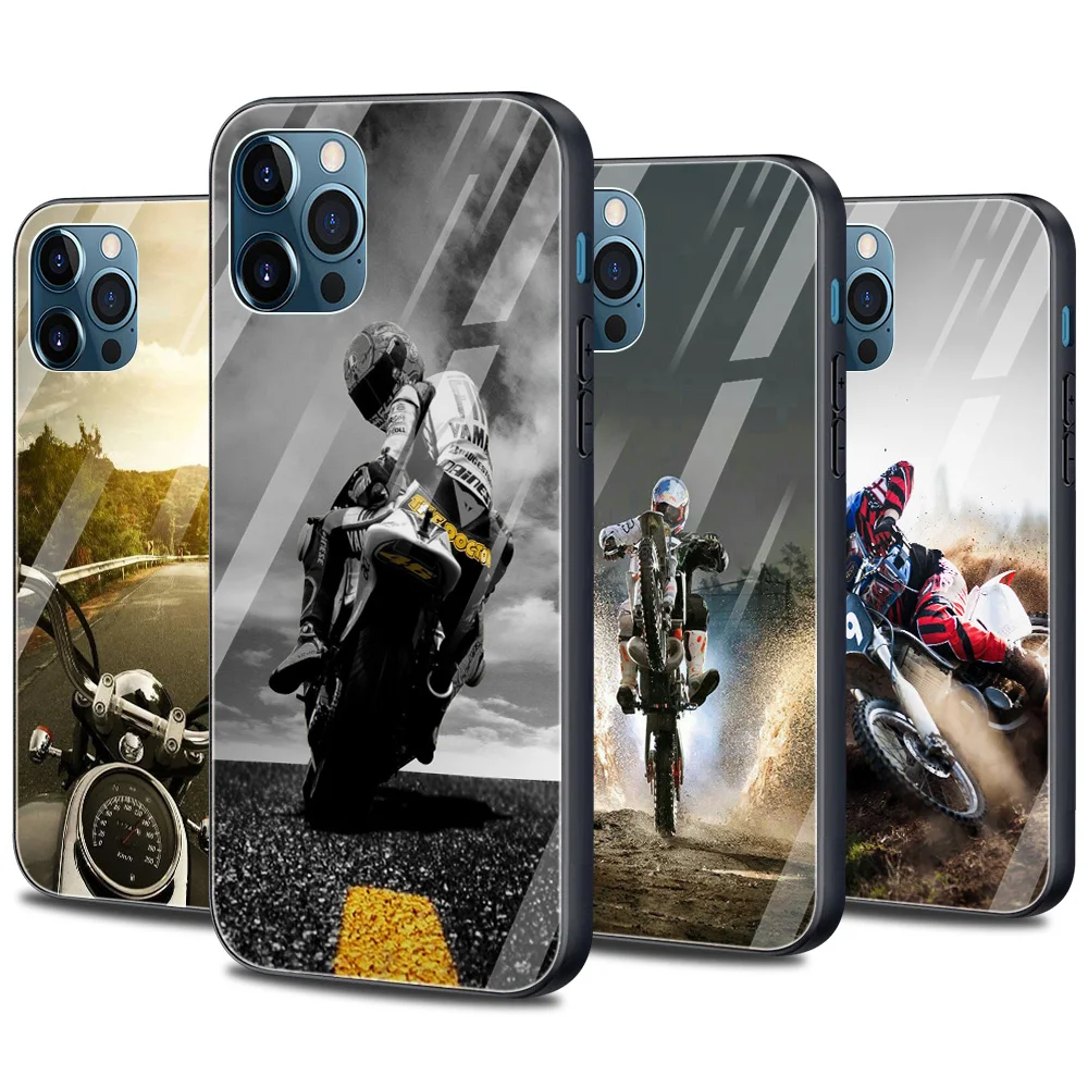 Moto Cross motorcycle sports Glass Smartphone Case For iPhone 12 11 Pro Max XS XR X 7 8 Plus 12 Mini SE 2020 Silicone Cover
Moto Cross motorcycle sports Glass Smartphone Case For iPhone 12 11 Pro Max XS XR X 7 8 Plus 12 Mini SE 2020 Silicone Cover