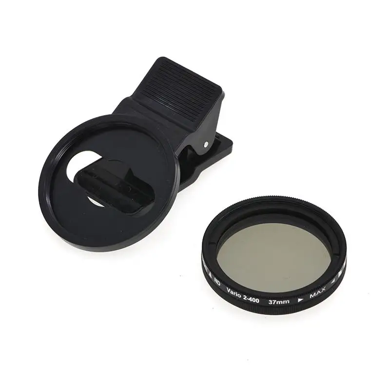 Adjustable 37mm Neutral Density Clip-on ND2 - ND400 Phone Camera Filter Lens for Android ios Mobile
Adjustable 37mm Neutral Density Clip-on ND2 - ND400 Phone Camera Filter Lens for Android ios Mobile