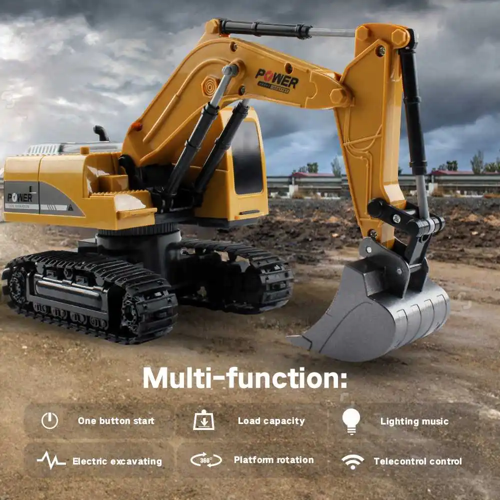 Mofun 1027 RC Excavator 1/24 6CH Vehicle Models With Light Music Children Toy Gift Kid Remote Control Drive Machine
Mofun 1027 RC Excavator 1/24 6CH Vehicle Models With Light Music Children Toy Gift Kid Remote Control Drive Machine