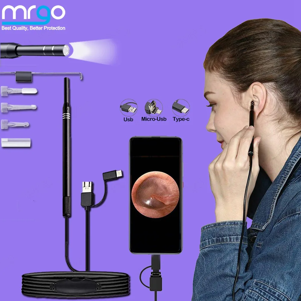 Миниатюрная камера эндоскоп Clean Ear для автомобилей смартфонов Android