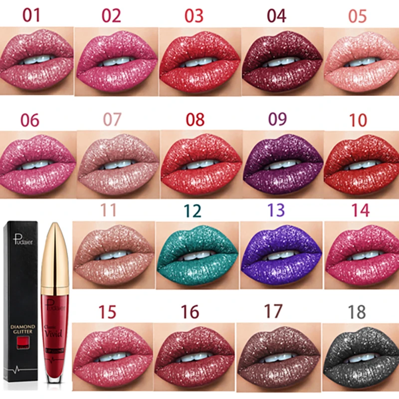 Pudaier 18 Colors Lip Gloss Matte Pearlescent Lipstick Non-stick Cup Lipstick Diamond Lip Gloss Shimmer Cosmetic TSLM1
Pudaier 18 Colors Lip Gloss Matte Pearlescent Lipstick Non-stick Cup Lipstick Diamond Lip Gloss Shimmer Cosmetic TSLM1
