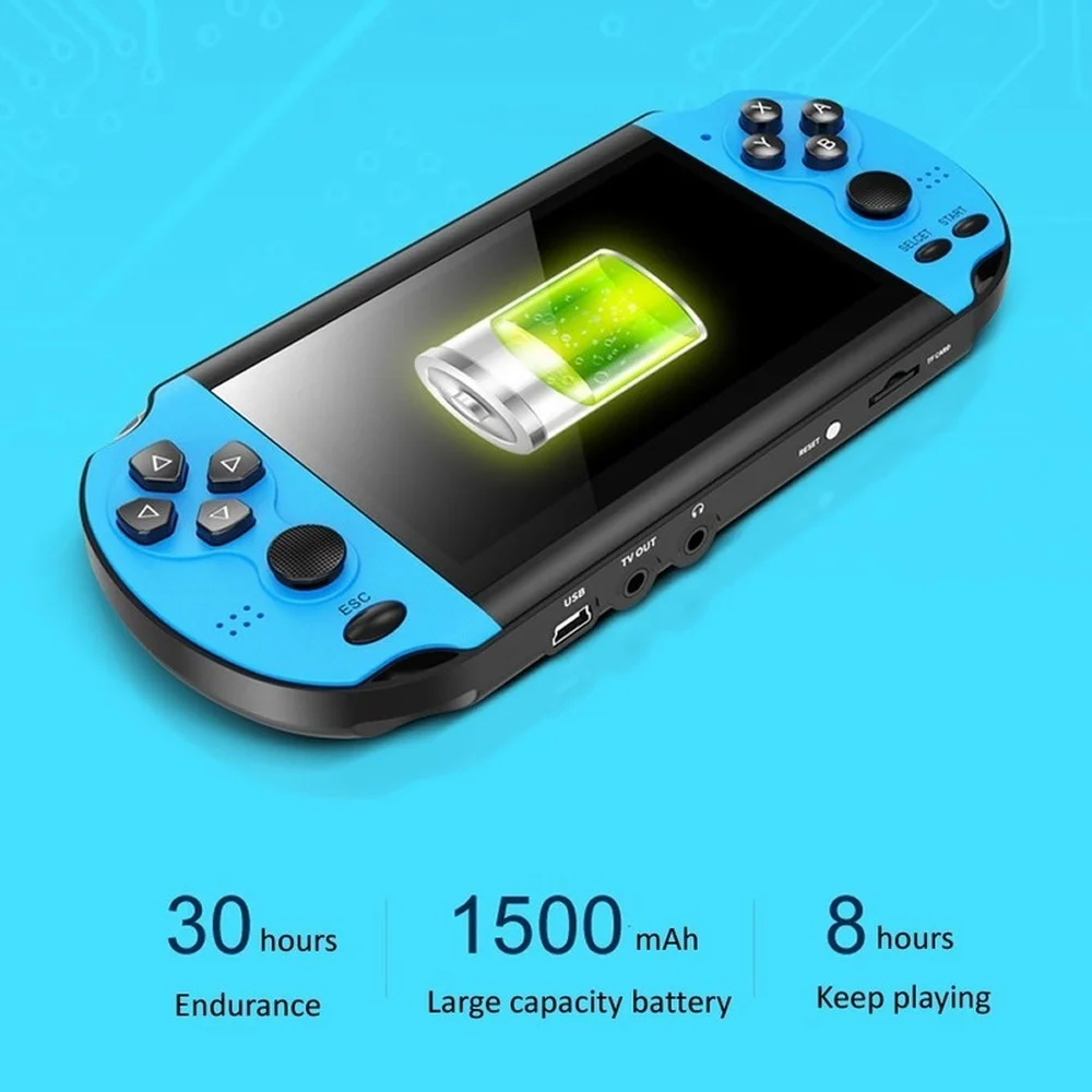OUTMIX X7 Handheld Game Console 4.3 inch Screen MP4 Player Video Games Retro Real 8GB Support for PSP Game Camera Video E-book 
OUTMIX X7 Handheld Game Console 4.3 inch Screen MP4 Player Video Games Retro Real 8GB Support for PSP Game Camera Video E-book