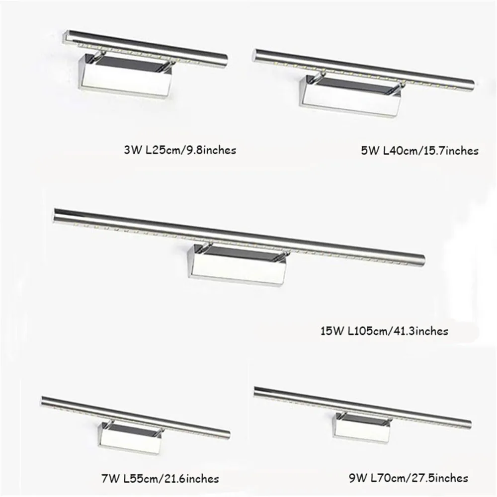 Modern Stainless Steel LED front mirror light bathroom makeup wall lamps led vanity toilet wall mounted sconces lighting fixture
Modern Stainless Steel LED front mirror light bathroom makeup wall lamps led vanity toilet wall mounted sconces lighting fixture