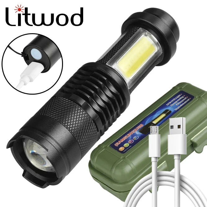 Mini LED Flashlight XP-G Q5 Built in Battery USB Charging COB Zoomable Waterproof Torch Aluminum Lantern for Camping
Mini LED Flashlight XP-G Q5 Built in Battery USB Charging COB Zoomable Waterproof Torch Aluminum Lantern for Camping