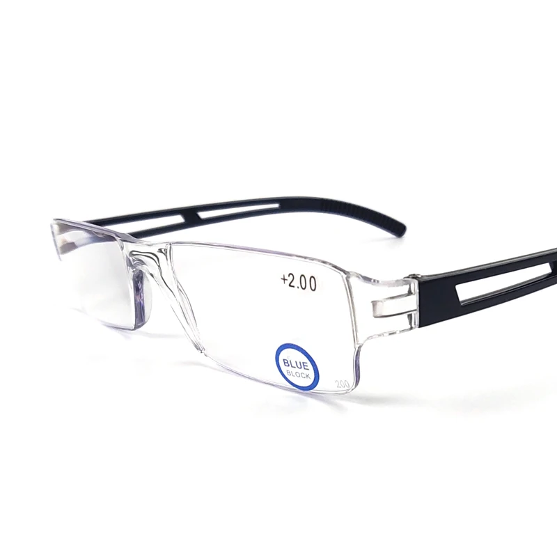 Rimless Reading Glasses Men Anti Blue Rays Presbyopia Readers 2.50 Magnifier Glasses Women PC Polarized 
Rimless Reading Glasses Men Anti Blue Rays Presbyopia Readers 2.50 Magnifier Glasses Women PC Polarized