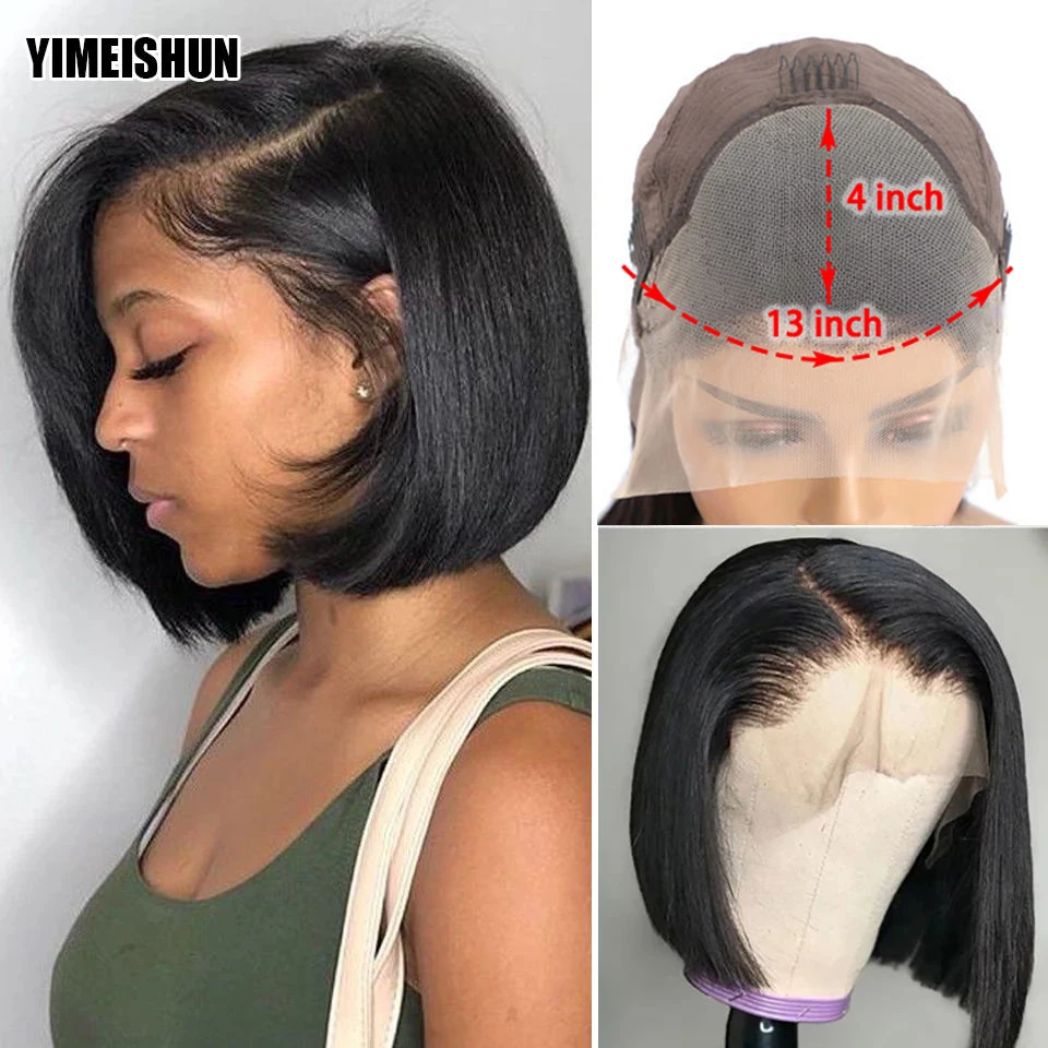13x4 HD Lace Frontal Wig Straight Bob Wig Lace Front Human Hair Wigs Brazilian Cheap HD Transparent Lace Frontal Wig Yimeishun
13x4 HD Lace Frontal Wig Straight Bob Wig Lace Front Human Hair Wigs Brazilian Cheap HD Transparent Lace Frontal Wig Yimeishun